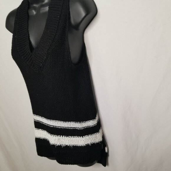RAG BONE'DINA STRIPE CHUNKY KNIT SLEEVELESS TOP - Picture 15 of 15
